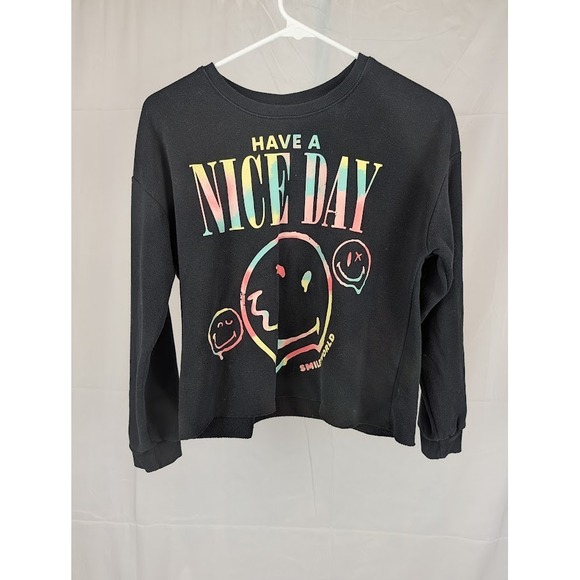 smiley world Other - Smiley World Have a Nice Day Black Graphic Sweatshirt, Youth XL 14